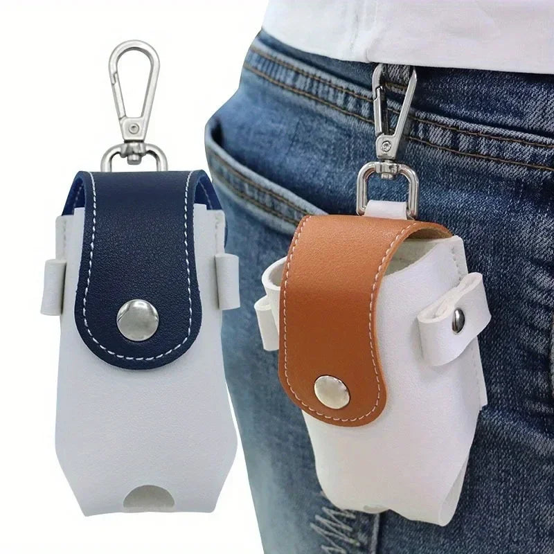 Portable Mini Golf Ball Bag – PU Leather Protective Pouch Golf Ball Bag QXL