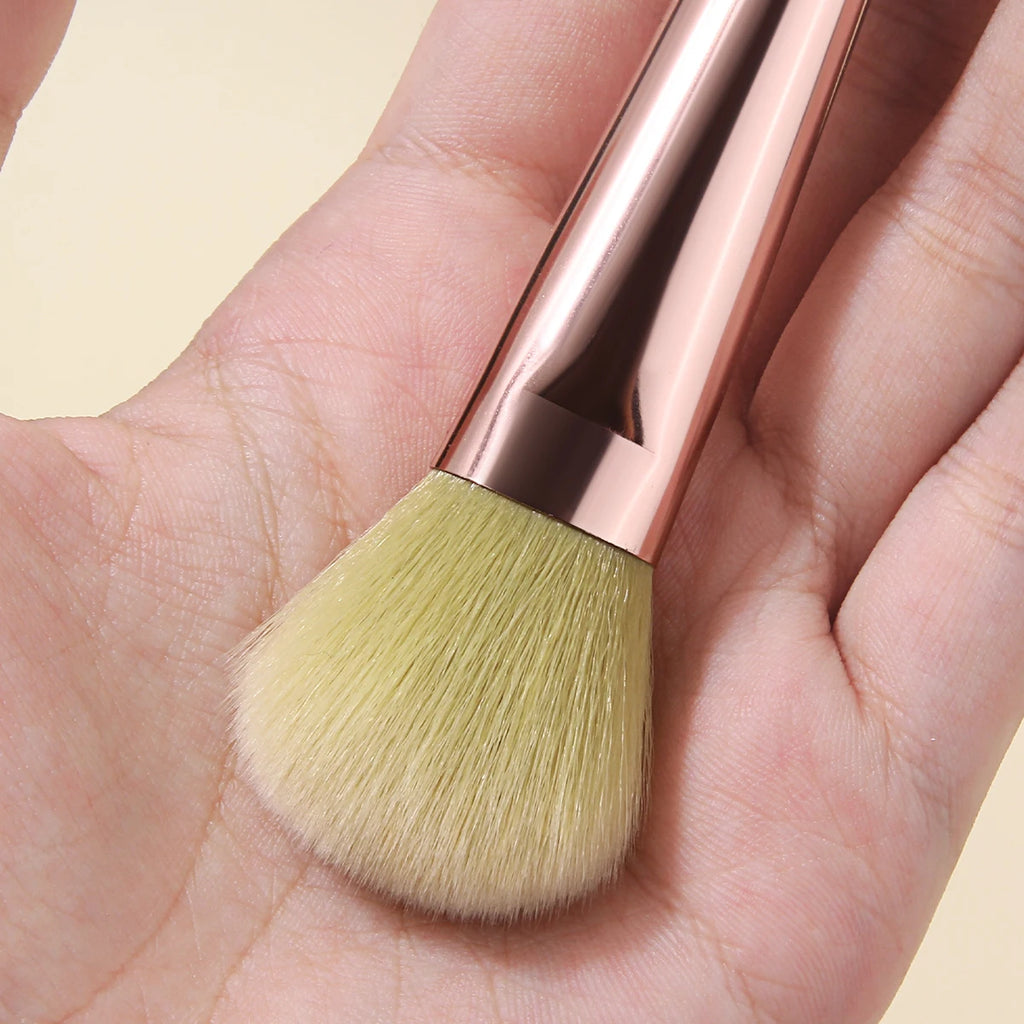 KOSSHOW Blush & Contour Brush | Soft Nylon, Wood Handle Blush Makeup Brush QXL