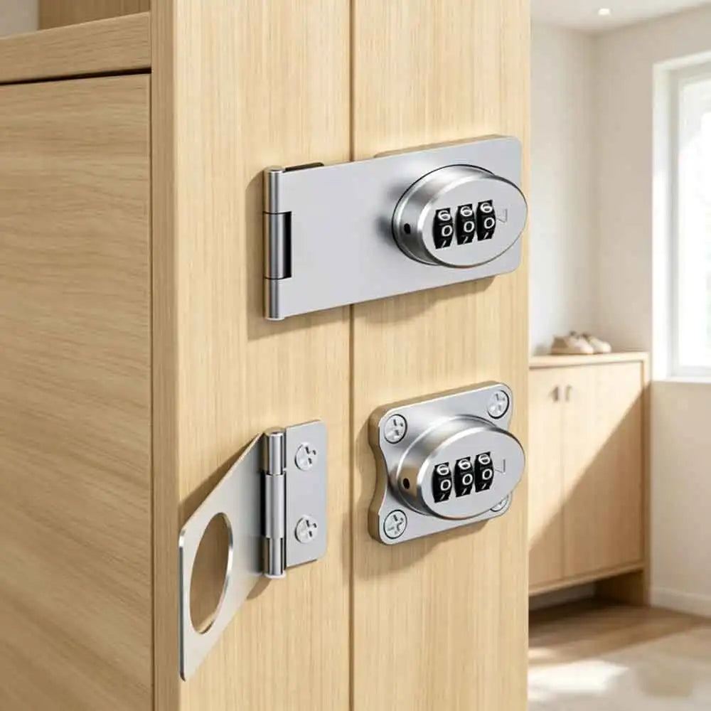 Child Safety Cabinet & Drawer Lock | Double-Open Metal Lock Child Safety Lock QXL