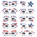 4th of July Waterproof Temporary Tattoo Stickers | USA Flag Temporary Tattoo Stickers QXL 10 pcs