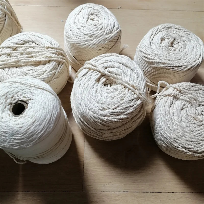 100% Pure Cotton Rope 1–6mm | Natural Macramé & Craft Cord Cotton Craft Cord QXL