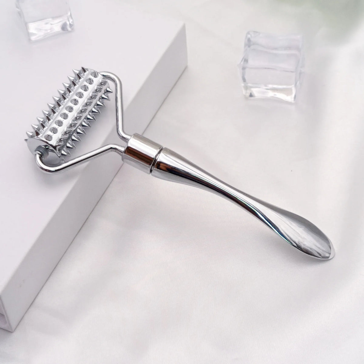 Metal Face Roller & Eye Massage Tool | Stainless Steel Face Massage Roller QXL