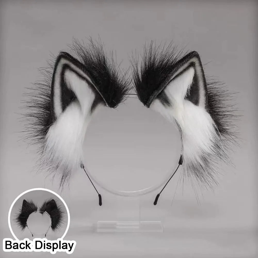 Cat Ear Headband | Handmade Plush Anime Cosplay Hair Hoop Cosplay Hair Headband QXL