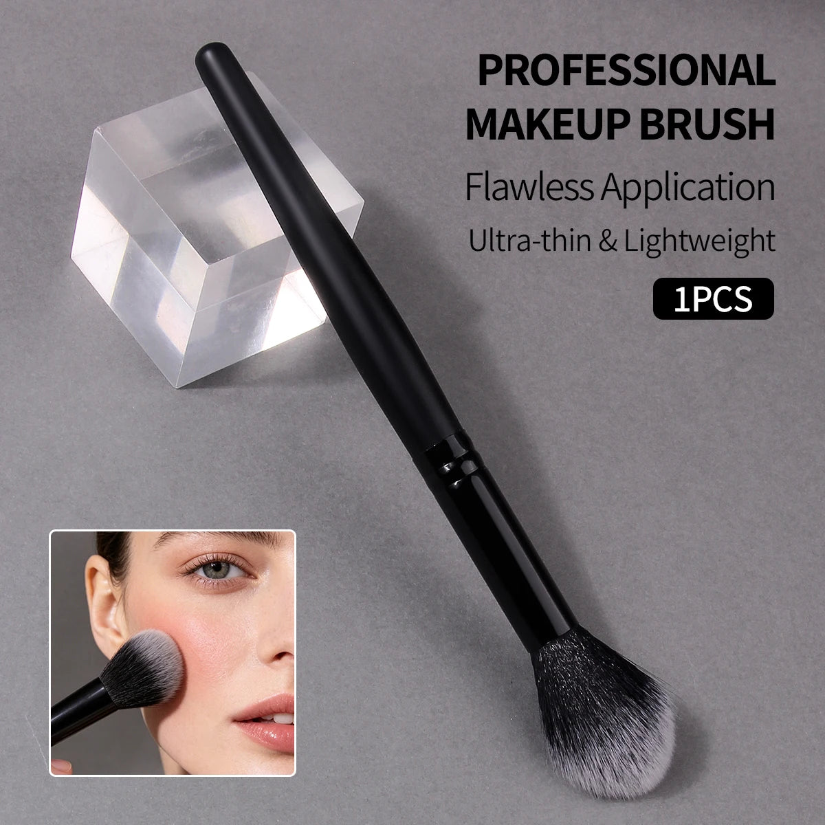 KOSSHOW Blush & Highlighter Brush | Soft Gradient Bristles Makeup Brush QXL