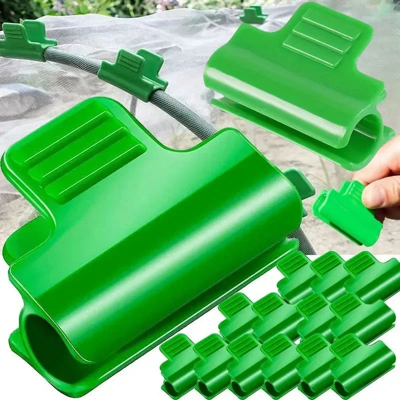 20-Pack Green Greenhouse Film Clips | Arch Hoop Clamps Greenhouse Film Clips QXL