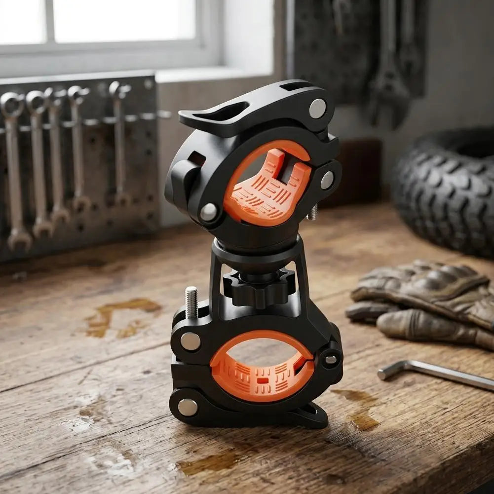360° Rotating Bike Flashlight Handlebar Mount Bracket Bike Light Mount QXL