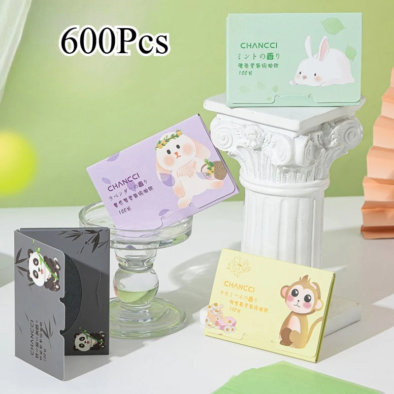 600-Pack Green Tea Oil Blotting Papers | Face Mattifying Sheets Oil Blotting Papers QXL