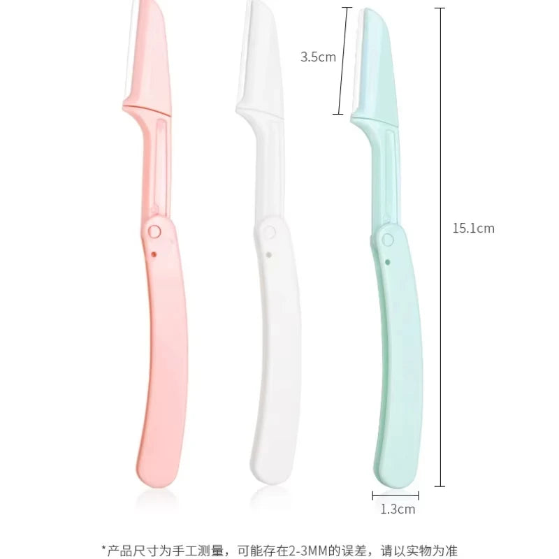 Folding Facial Eyebrow Razor & Trimmer – Unisex 1/3-Piece Facial Eyebrow Razor QXL