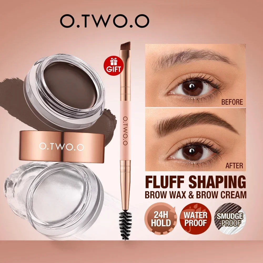O.TWO.O 2-in-1 Eyebrow Pomade & Wax | Waterproof Brow Tint Eyebrow Pomade QXL