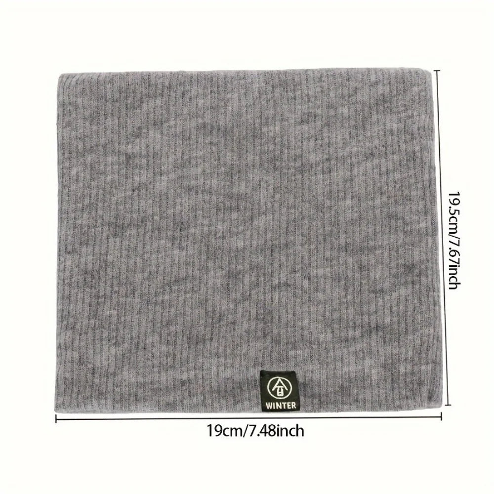 Double-Layer Knit Neck Warmer | Windproof Winter Scarf Unisex Winter Neck Warmer QXL