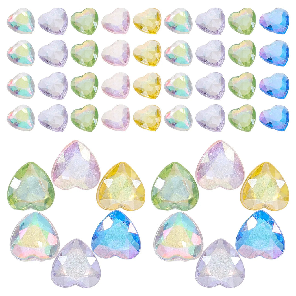 Heart Resin Nail Charms Rhinestones Kit – DIY Nail Art Gems Nail Art Charms Kit QXL Default Title