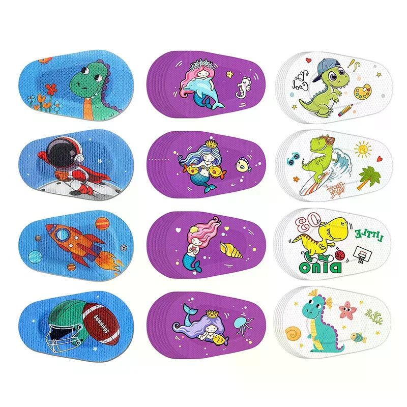8-Pack Kids Adhesive Eye Patches | Breathable Cartoon Design Kids Eye Patches QXL