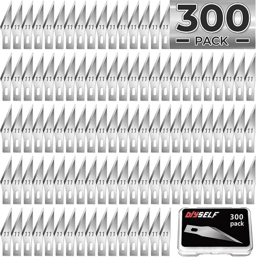 #11 Craft Knife Refill Blades | 100/200/300-Pack Carbon Steel Craft Knife Blades QXL M264 300PCS
