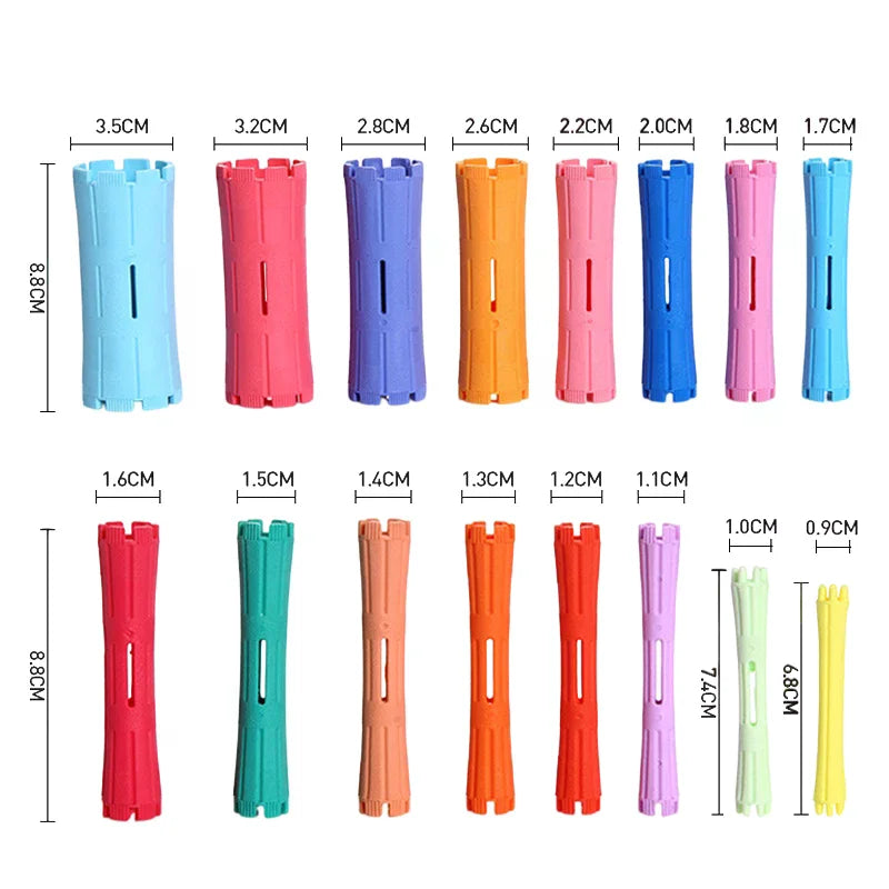 6/9-Pack Heatless Perm Rods | Cold Wave Hair Curling Rollers Hair Perm Rods QXL