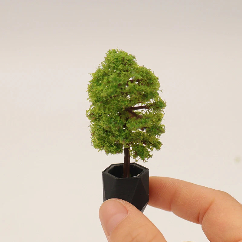 1:12 Dollhouse Miniature Potted Plant | Micro Garden Ornament Dollhouse Miniature QXL