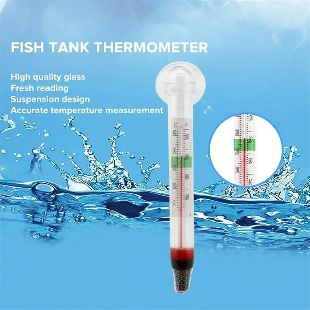 Glass Fish Tank Thermometer | Waterproof Clear Reading 1/5/10 Pack Aquarium Thermometer QXL