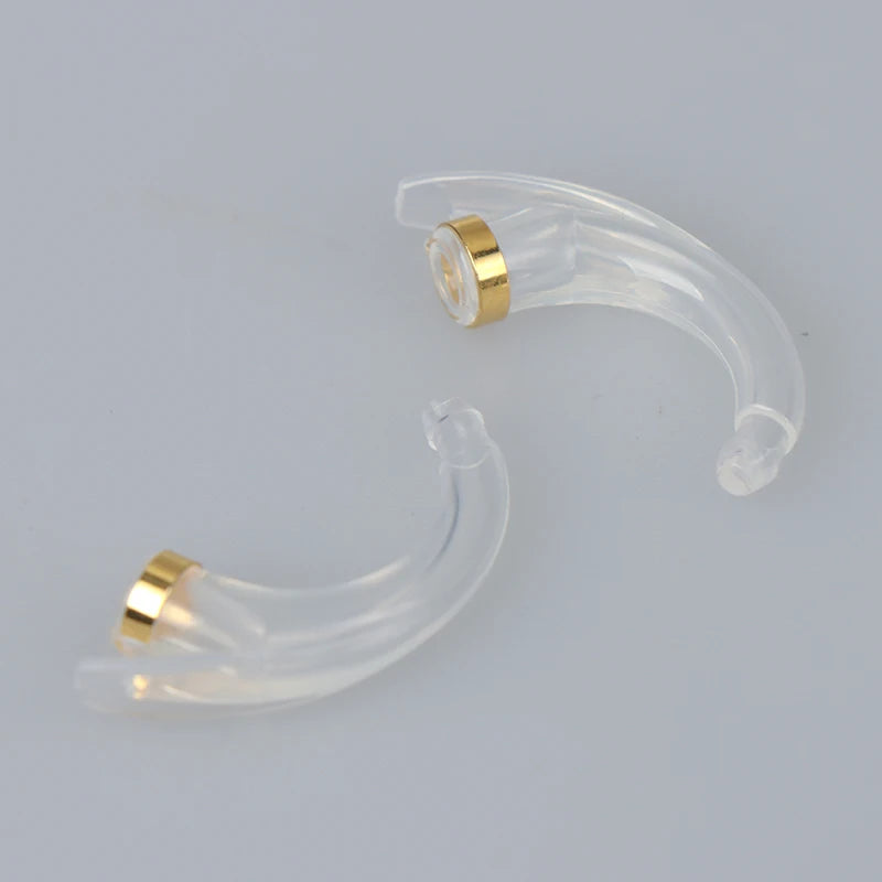 2-Pack Hearing Aid Ear Hooks | Anti-Feedback Elbow Tubing Hearing Aid Accessory QXL