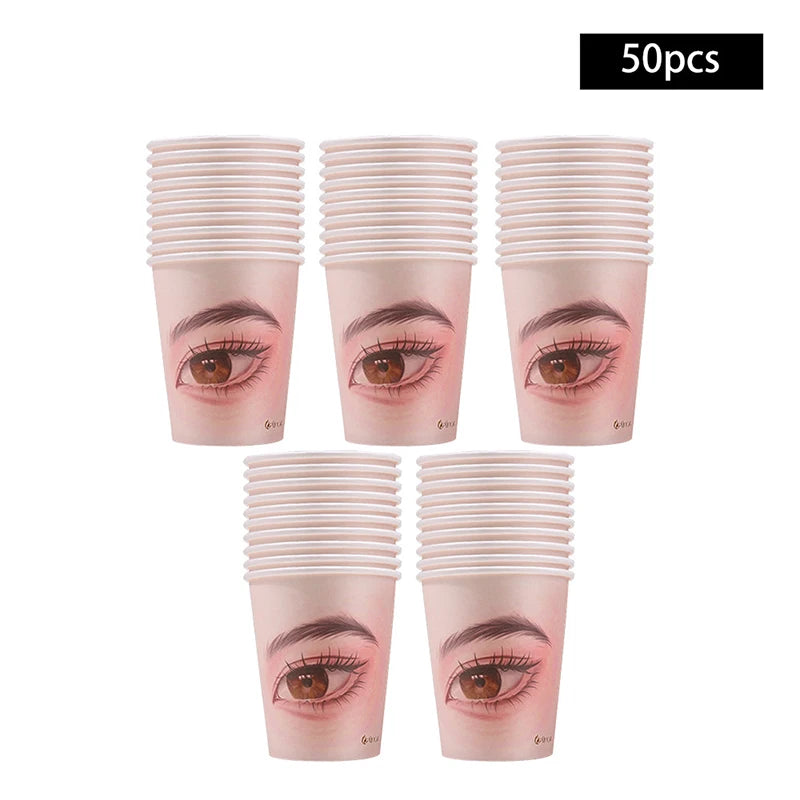 Eyelash Extension Practice Paper Cups | 10/20/50-Pack Lash Training Cups QXL