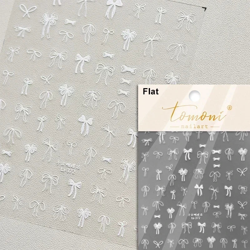 5D Relief Flower Wreath Nail Art Stickers | Japanese Gradient Nail Art Stickers QXL TA372