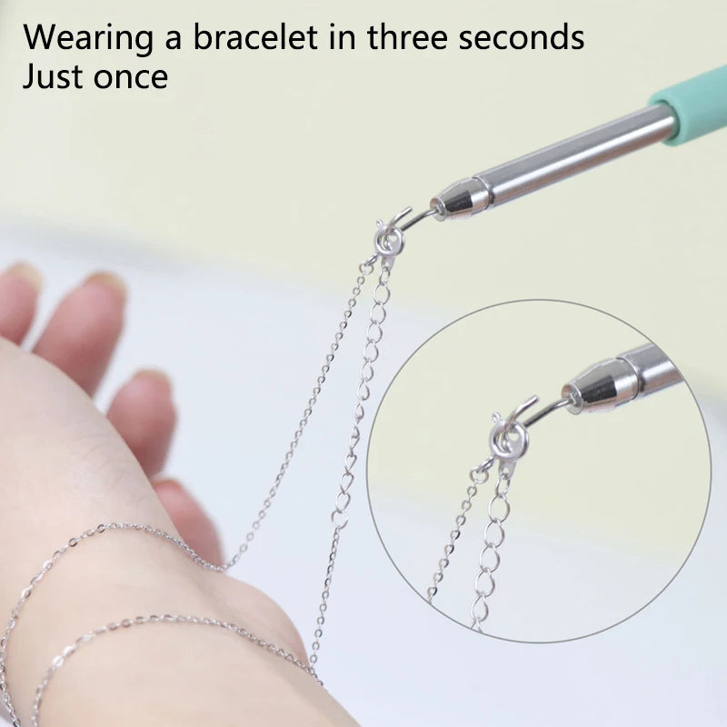 Bracelet Clasp Helper Tool | One-Hand Fastening Plier Jewelry Wearing Aid QXL