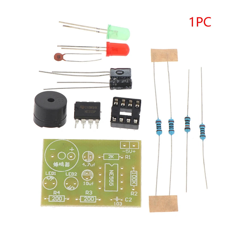NE555 DIY LED Flasher & Signal Generator Kit with PCB Electronics DIY Kit QXL 5PCS
