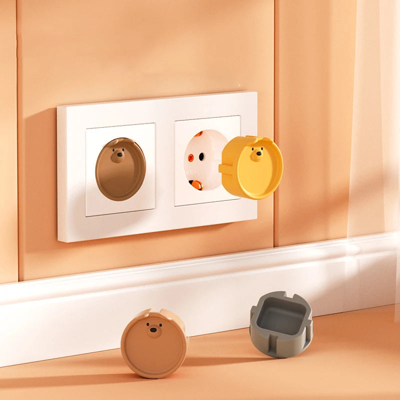 5-Pack Baby Silicone Socket Covers | EU Outlet Safety Caps Baby Safety Cover QXL