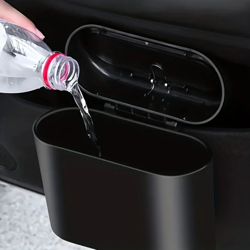 Car Mini Trash Can & Sorting Storage Box | Rolling Lid Car Storage Organizer QXL