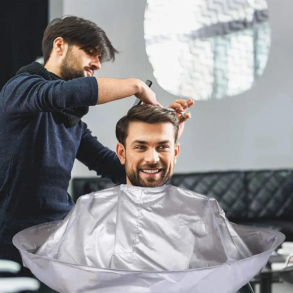 Breathable Foldable Adult Haircut Cape | Hair Dye Cloak Haircut Cape QXL