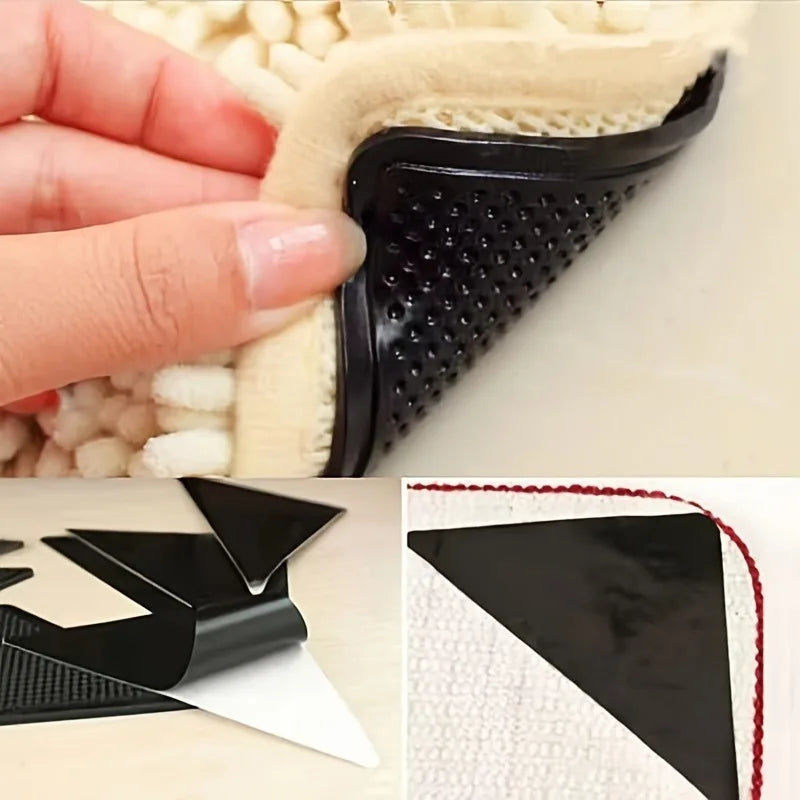 Silicone Rug Grippers | Anti-Slip Carpet Tape & Corner Holders Rug Gripper Tape QXL