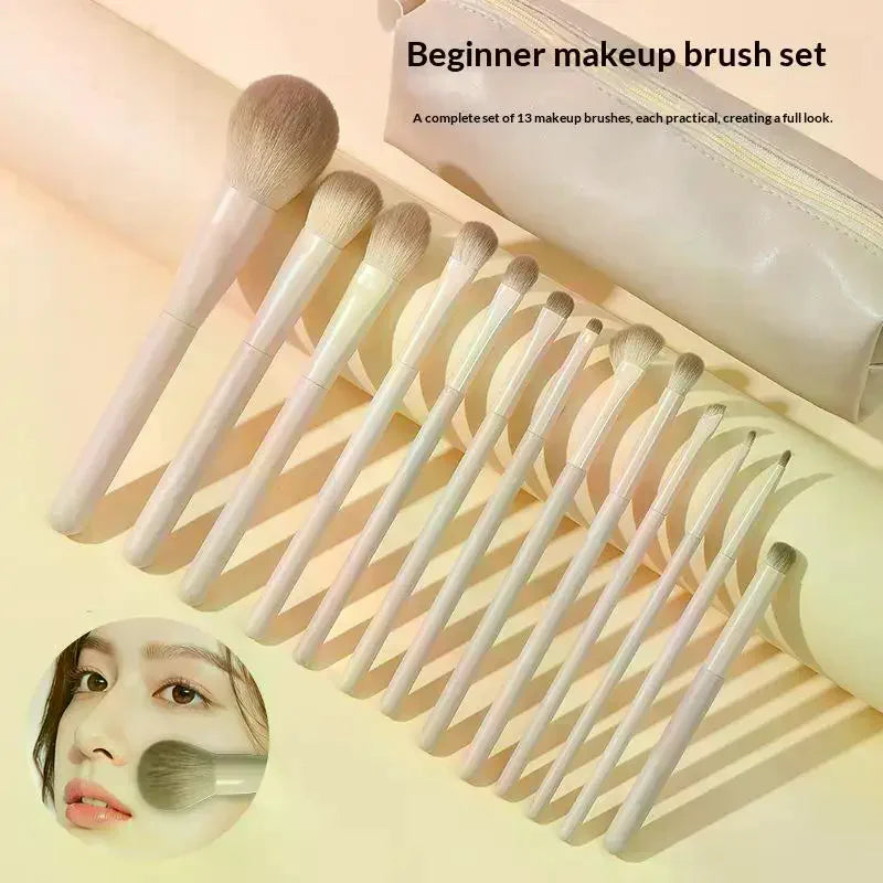 Beginner Makeup Brush Set 7–13 Pcs | Foundation & Eyeshadow Makeup Brush Set QXL