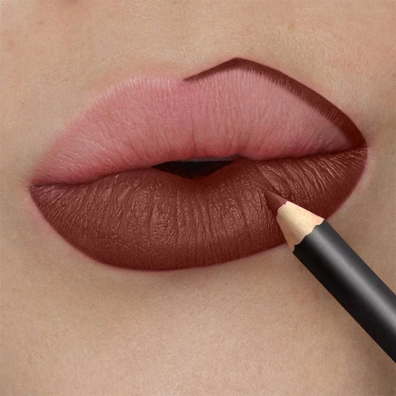 Matte Lip Liner Pencil – Waterproof Long-Lasting Lip Contour Pen Lip Liner Pencil QXL 13