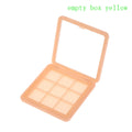 9-Grid Empty DIY Eyeshadow Palette Case | Transparent Lid Empty Eyeshadow Palette QXL empty box yellow