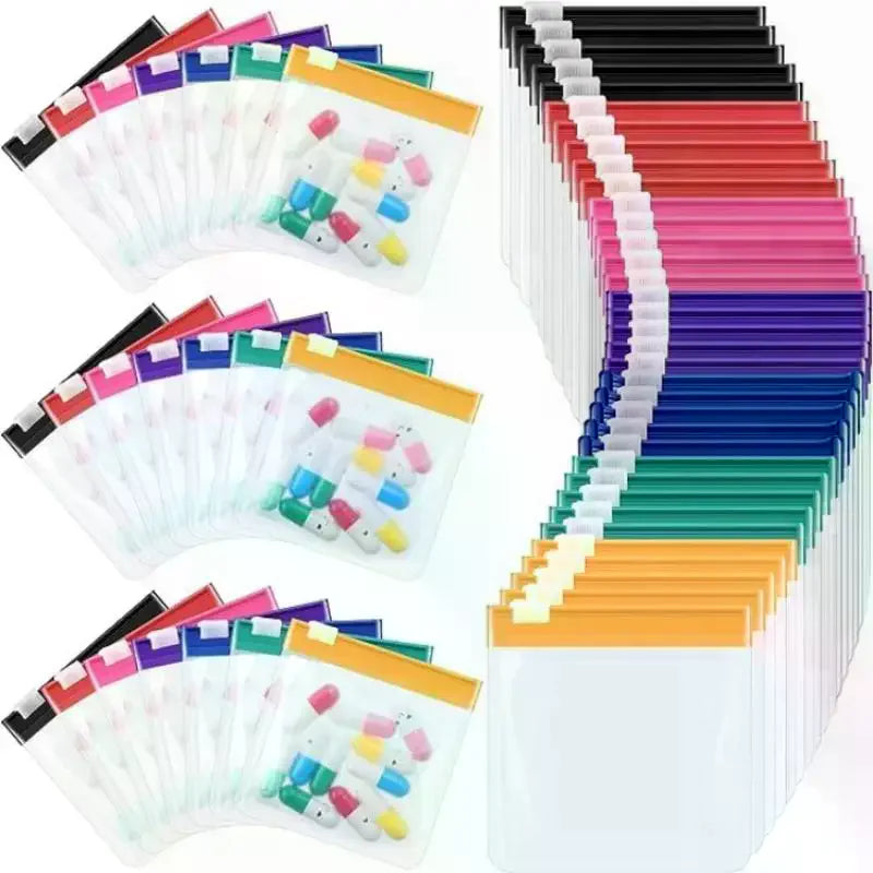 Reusable Zippered Pill Pouches | 7 & 21-Pack Travel Organizer Pill Pouch Organizer QXL