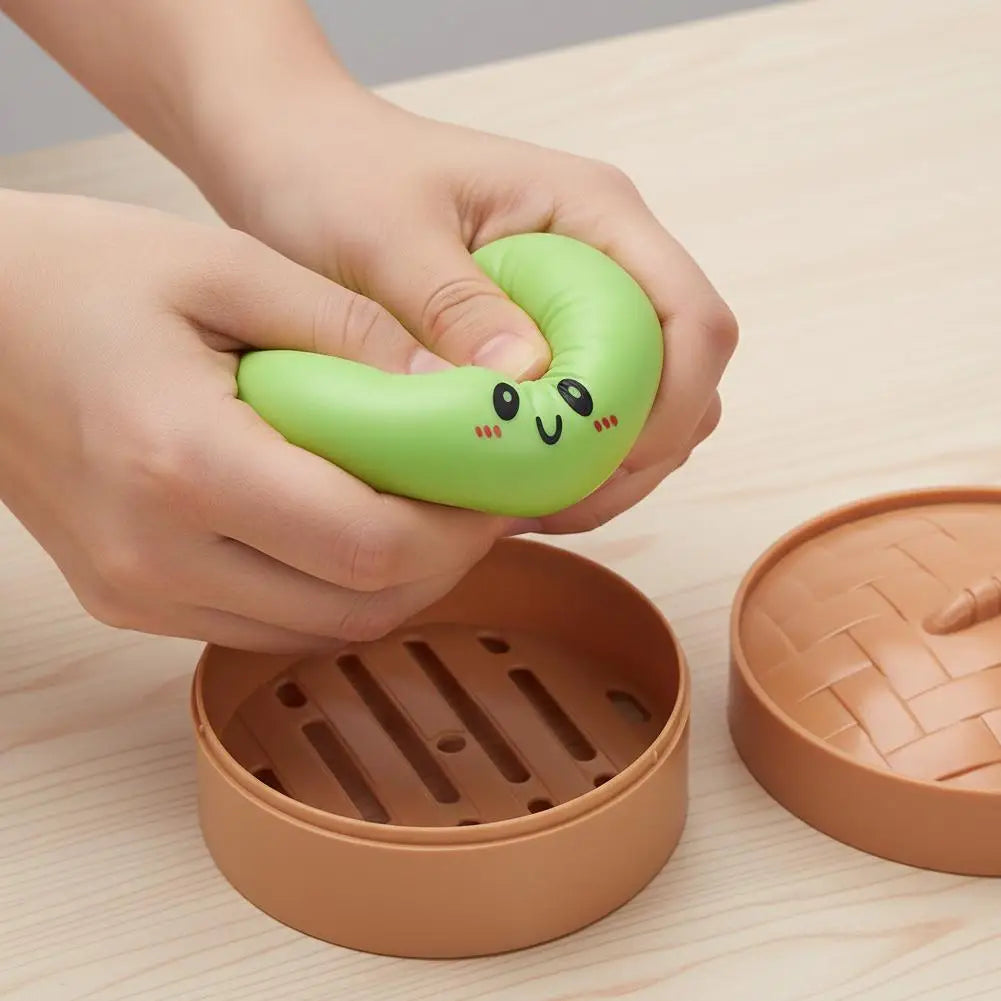 Dumpling Squishy Stress Ball | Sensory Squeeze Toy Gift Squishy Stress Toy QXL