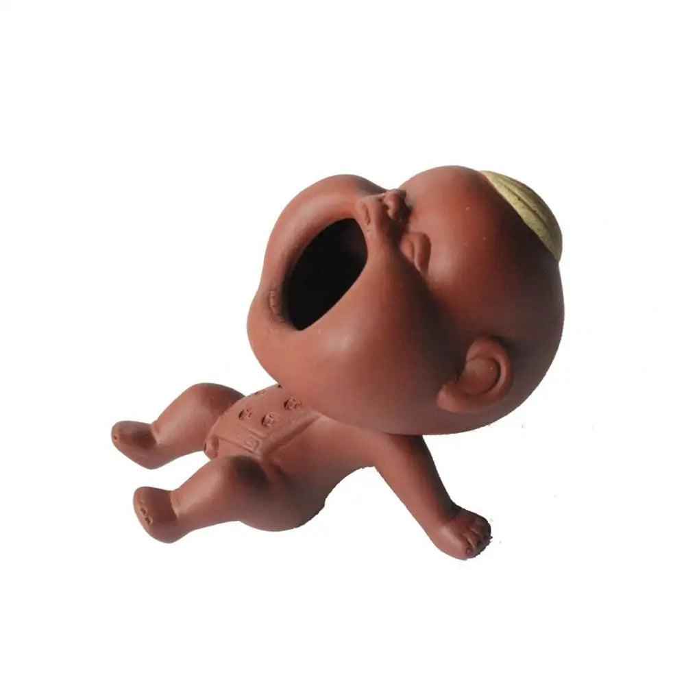 Purple Clay Peeing Boy Tea Pet | Zisha Figurine Ornament Tea Pet Figurine QXL Red