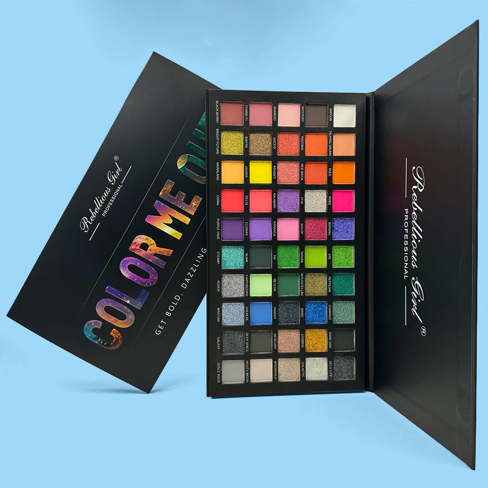 50-Color Eyeshadow Palette | Matte, Shimmer & Glitter Eyeshadow Palette QXL
