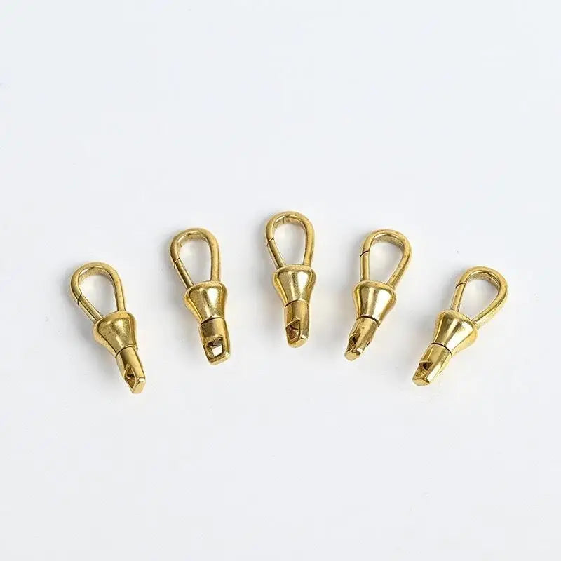 Brass Gourd Swivel Snap Hook 30mm | DIY Chain Spring Clip Jewelry Hardware Clip QXL