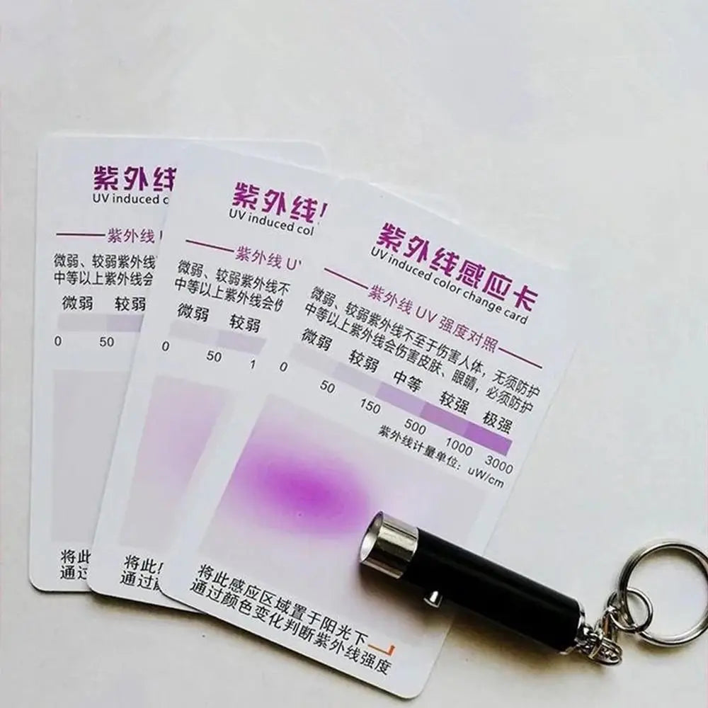 Reusable PVC UV Sensor Test Cards | 1/5/10 Pack – Outdoor UV UV Sensor Test Card QXL
