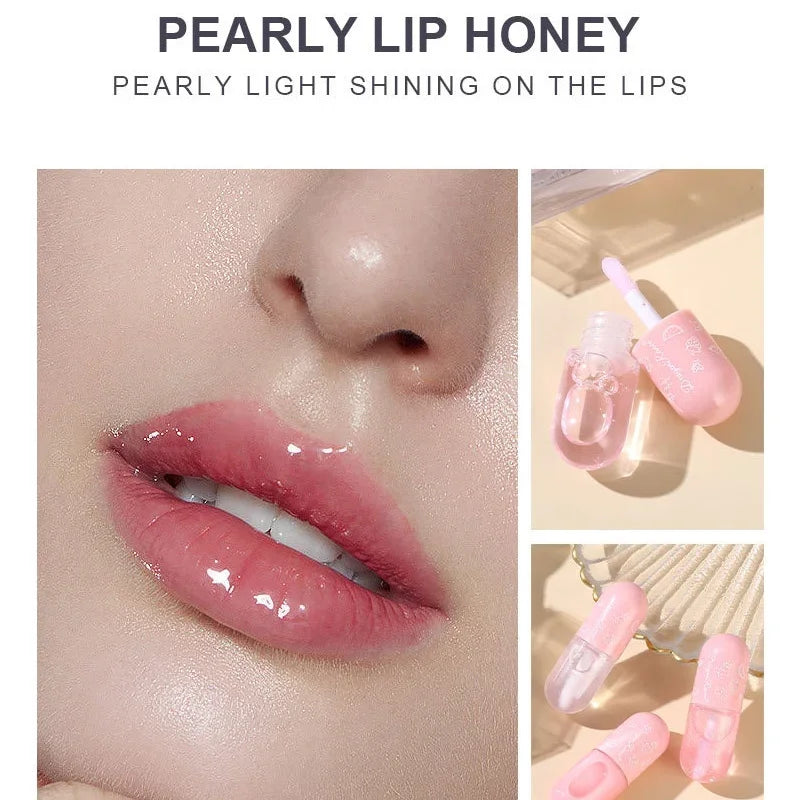 Dragon Ranee Pearly Lip Gloss Set | Mirror Glaze 3-Pc Lip Gloss Set QXL