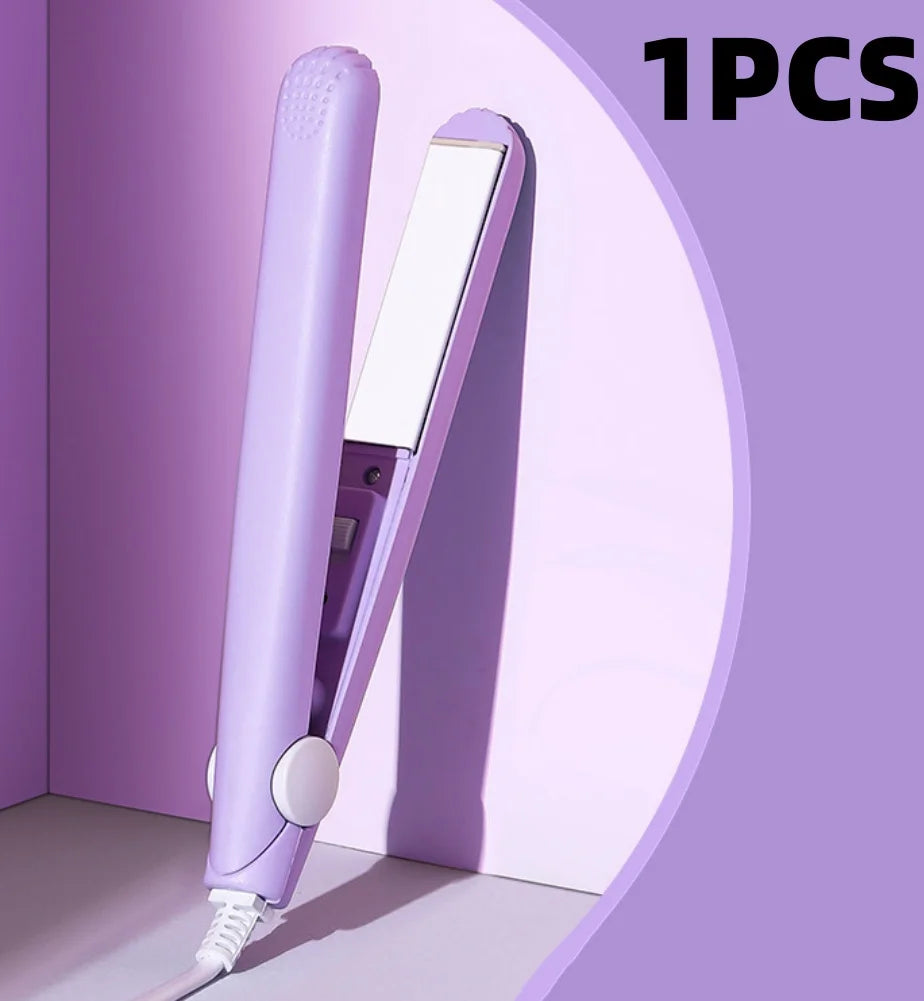 Mini Portable Hair Straightener & Curler – Flat Iron for Bangs Mini Hair Straightener QXL