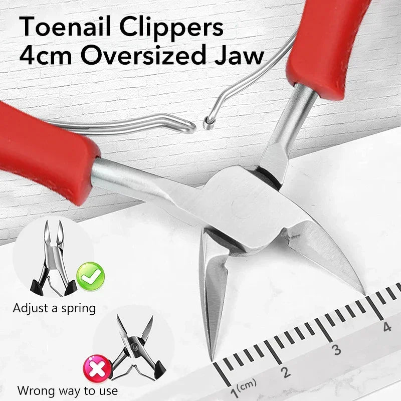 Ingrown Toenail Clipper & Cuticle Nipper | Stainless Steel Toenail Clipper Nipper QXL