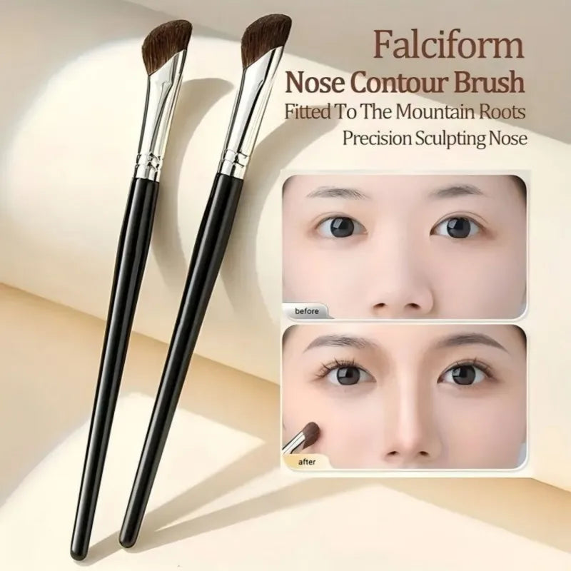 3D Nose Contour & Highlighter Brush | Dual-Ended Korean Style Contour Makeup Brush QXL
