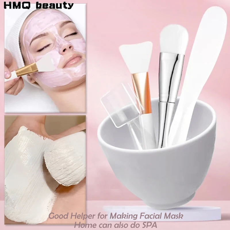Face Mask Brush Set with Silicone Mixing Bowl – 3 or 4 Pcs Face Mask Tool Set QXL