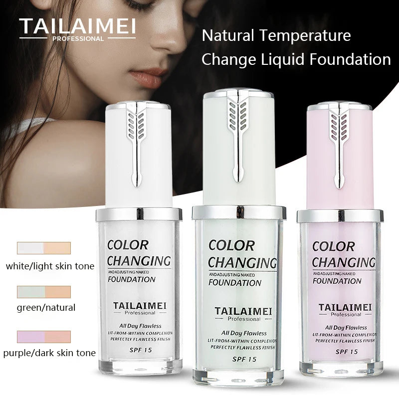 TLM Color Changing Foundation – Full Coverage Concealer Liquid Foundation QXL