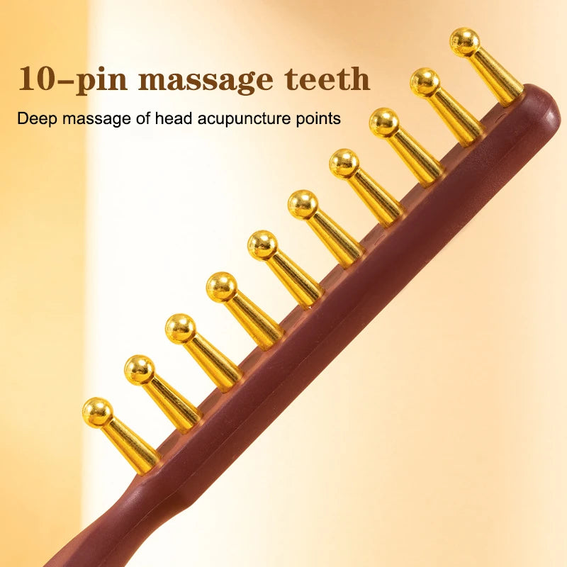 Anti-Static Scalp Massage Comb | Alloy Gua Sha Hair Tool Scalp Massage Comb QXL
