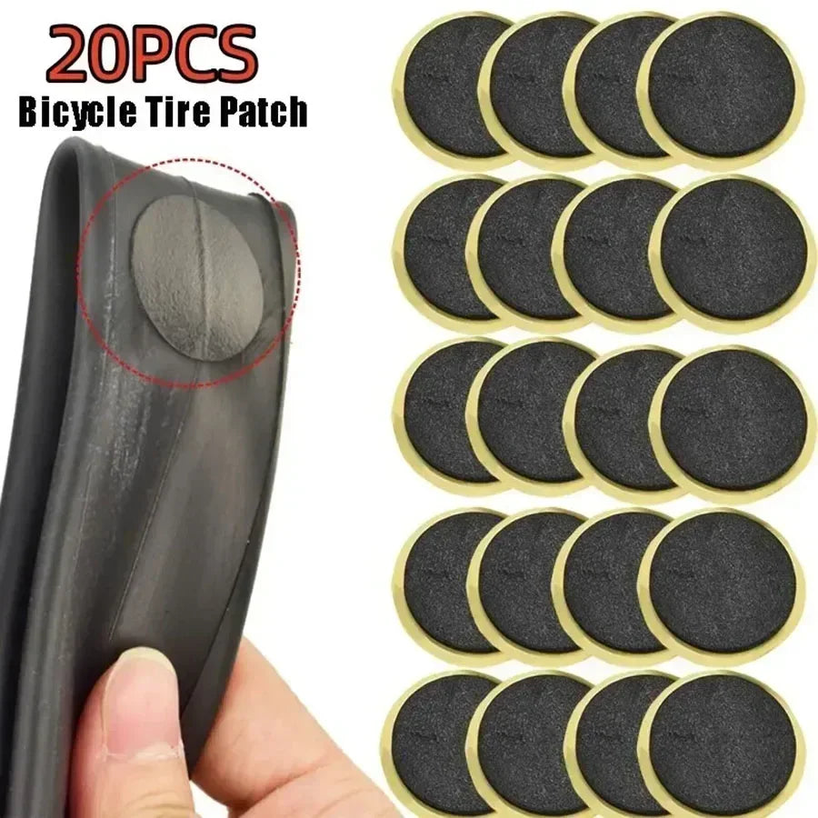 Glue-Free Bicycle Tire Patch Kit | 10/20/30-Pack Repair Bike Tire Patch Kit QXL