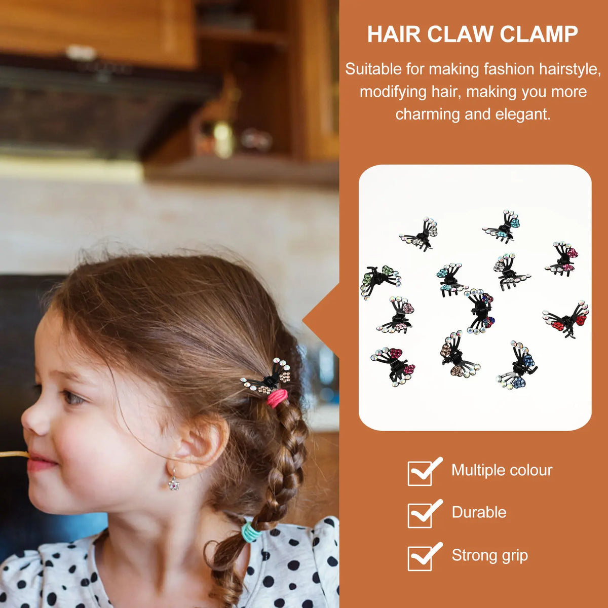 36-Pack Crystal Rhinestone Mini Hair Claw Clips | Women & Girls Rhinestone Hair Clips QXL