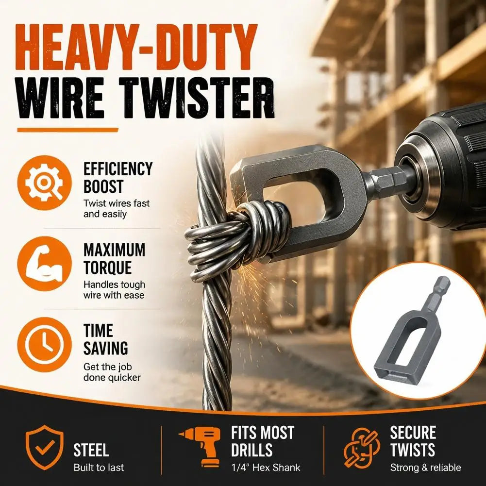 Drill Wire Twister Tool | Hex Bit for Fence & Cable Tying Wire Tying Drill Bit QXL