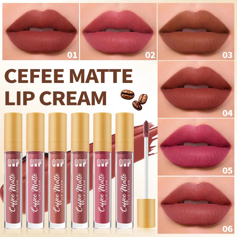 Coffee Matte Lip Gloss | Plumping, Waterproof & Long-Lasting Matte Lip Gloss QXL