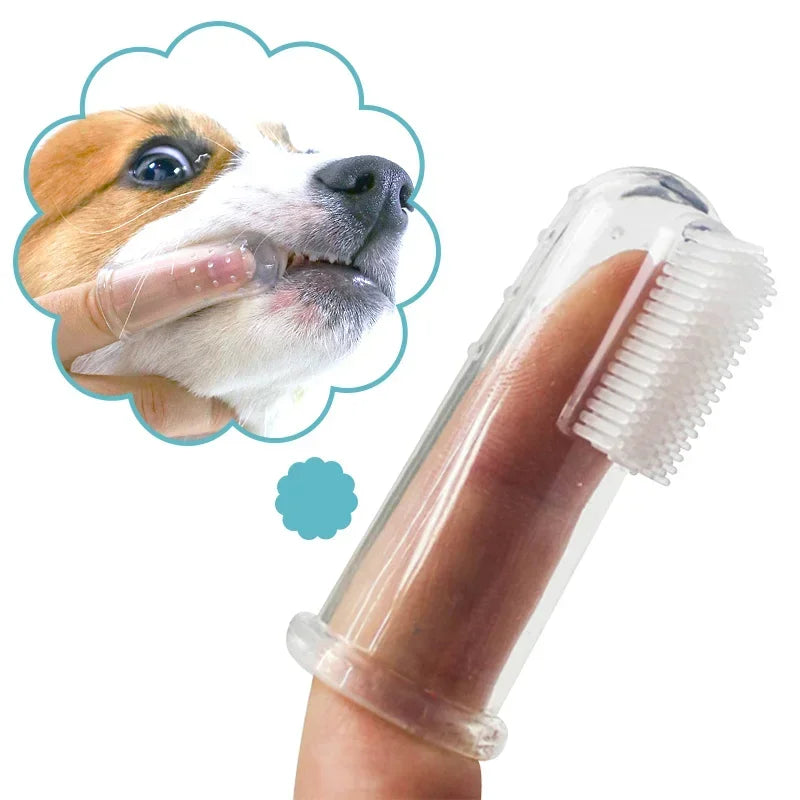 Silicone Pet Finger Toothbrush for Dogs & Cats | Dental Care Pet Finger Toothbrush QXL